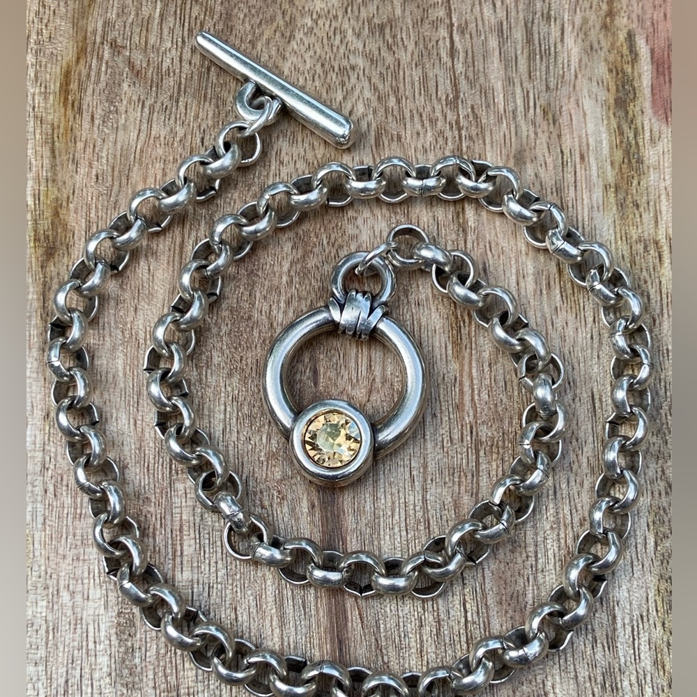 New Swarovski crystal clasp  silver plated zamak necklace choker.